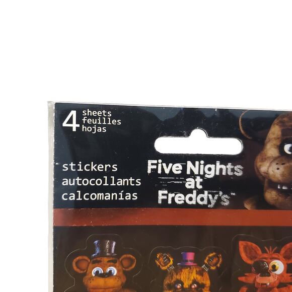Five Nights at Freddy's Sticker Sheets 4 Sheet Sticker Pack FNAF Birthday Party - Picture 8 of 9